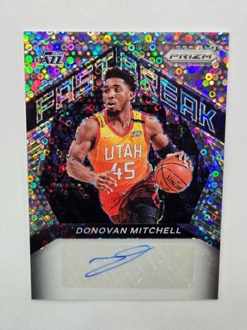 2020-21 Panini Prizm DONOVAN MITCHELL Fast Break Auto Disco Prizm
