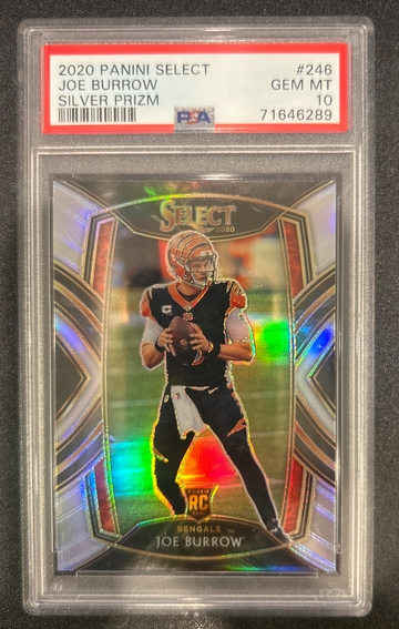 2020 Select Club Level Silver Joe Burrow PSA 10