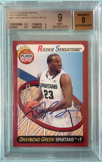 2012 Fleer Retro Autographs Draymond Green Signed Rookie Card Auto