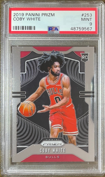 2019 Coby White Panini Prizm  PSA 9