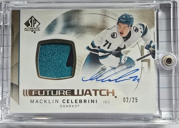 2024-25 Upper Deck SP Authentic Future Watch Patch Auto Horizontal Parallel