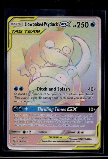 2019 Pokemon TAG TEAM GX 239/236 Slowpoke & Psyduck