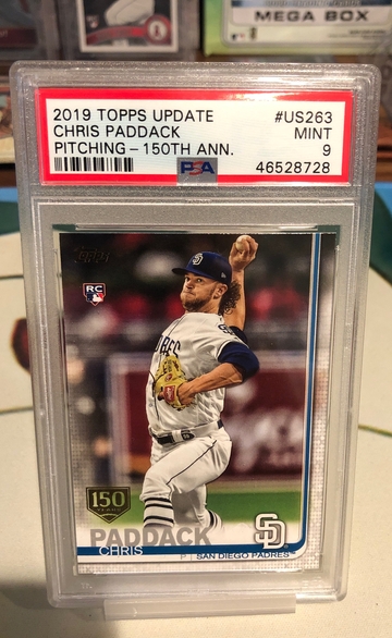 2019 Topps Update Chris Paddack 150 Anniversary 