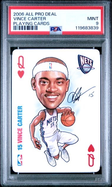 2006 All Pro Deal Vince Carter Playing Cards PSA 9