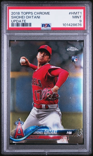 2018 TOPPS CHROME UPDATE SHOHEI OHTANI #HMT1 PSA 9 MINT ROOKIE CARD RC ANGELS