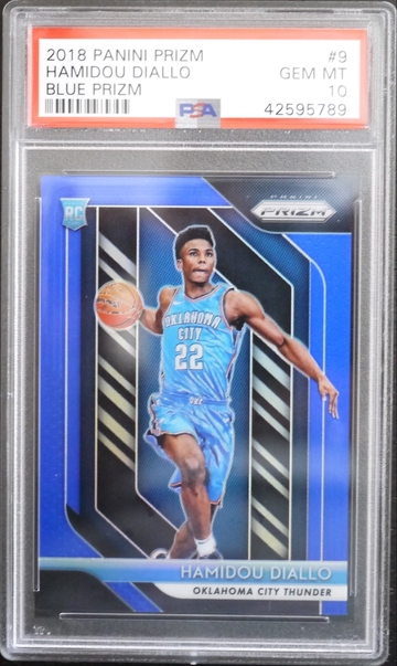 PSA 10 - 2018 PRIZM HAMIDOU DIALLO RC #9 (136/199) BLUE PRIZM
