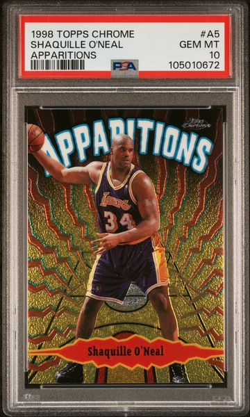 Shaquille O'Neal 1998 Topps Chrome Apparitions PSA 10
