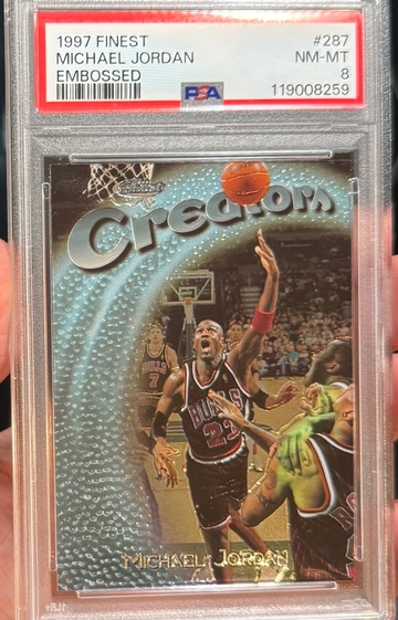 1997 Finest Michael Jordan Embossed PSA 8
