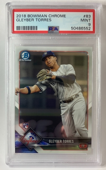 2018 Bowman Chrome Gleyber Torres PSA 9