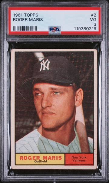 1961 Topps #2 Roger Maris PSA 3