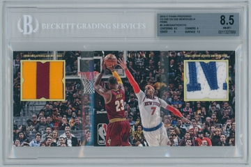 LeBron James Carmelo Anthony 2016-17 Panini Preferred One on One Booklet Gold /10 BGS 8.5