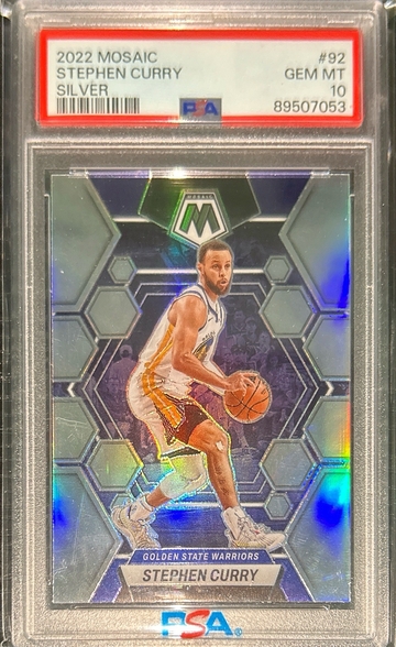 2022 Panini Mosaic Stephen Curry Silver Prizm PSA 10
