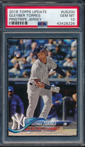 Gleyber Torres 2018 Topps Update #US200 Rookie RC PSA 10