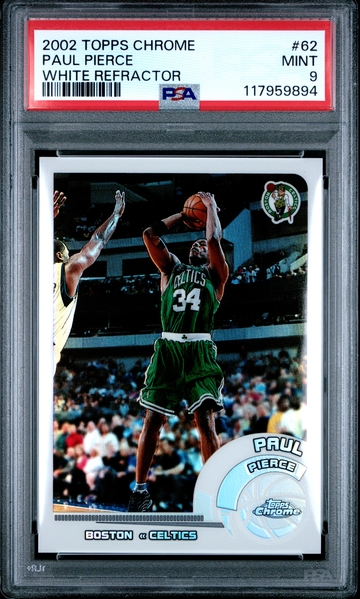 Paul Pierce 2002 Topps Chrome White Refractor /249 PSA 9