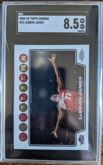 2008 Topps Chrome LeBron James Chalk Toss SGC 8.5