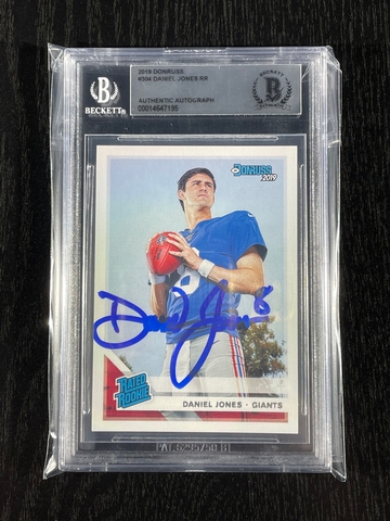 Daniel Jones 2019 Donruss Rated Rookie Autograph #304 BGS 🔥