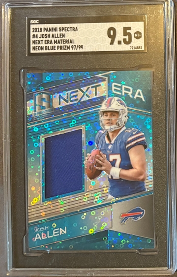 2018 Spectra New Era Josh Allen SP RC Jersey Patch/99 SGC 9.5!