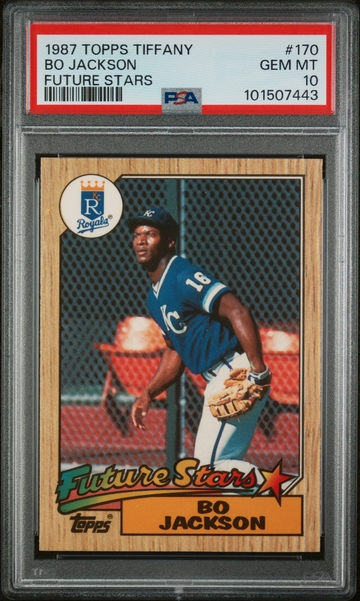 NEW SLAB PERFECTLY CENTERED 1987 TOPPS TIFFANY #170 BO JACKSON RC ROOKIE PSA 10
