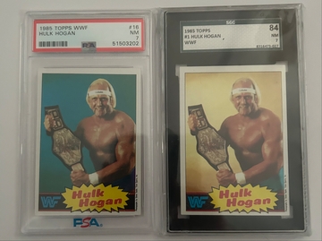 2 1985 Topps Hulk Hogan 