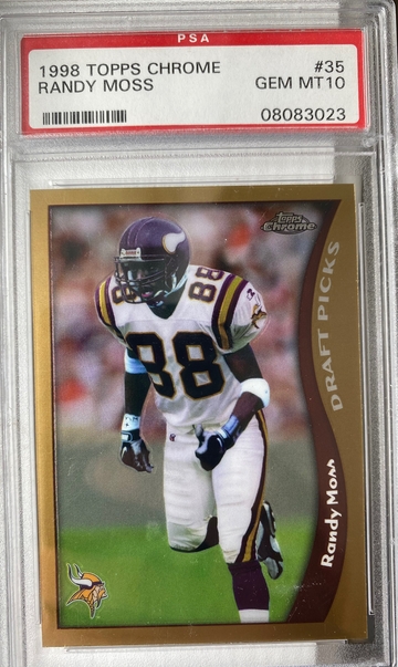 Randy Moss 1998 psa 10 topps chrome 