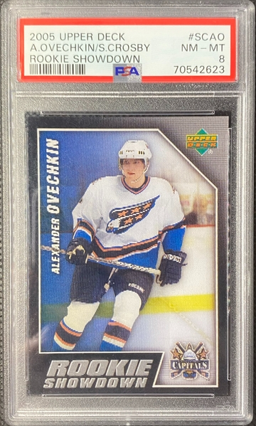2005-06 Upper Deck Sidney Crosby / Alexander Ovechkin Rookie Showdown RC PSA 8