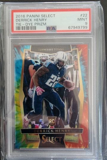 2016 Select Derrick Henry Tie Dye /25 RC PSA 9