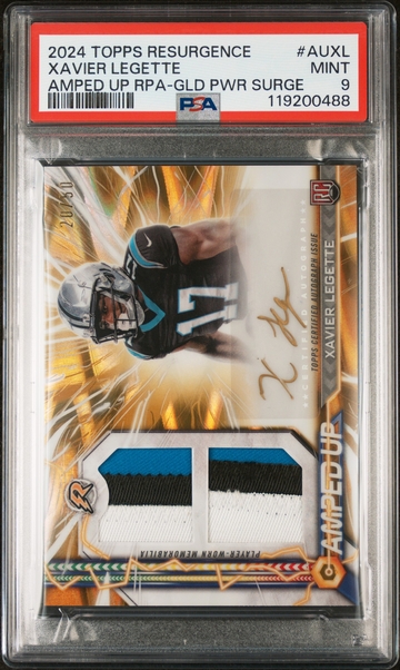 2024 Topps Resurgence #AUXL Xavier Legette Amped Up /50 PSA 9
