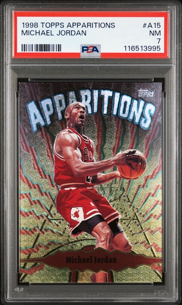 Michael Jordan 1998 Topps Apparitions PSA 7