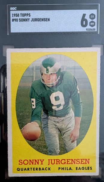 1958 Topps Sonny Jurgensen HoF RC SGC 6