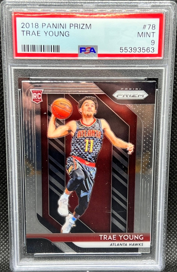2018-19 Panini Prizm #78 Trae Young RC Hawks ROOKIE PSA 9 MINT