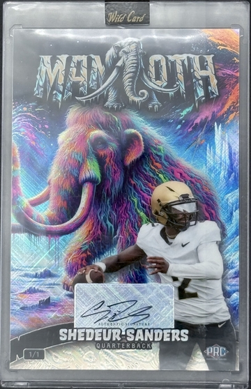 2024 Wild Card Prehistoric - Mammoth Shedeur Sanders Auto Silver Vinyl 1/1