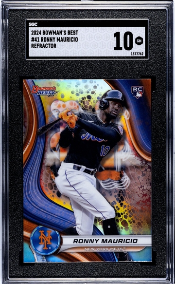 2024 Bowman's Best #41 Ronny Mauricio Refractor SGC 10