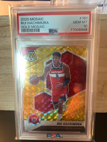 2020 Mosaic Gold Mosaic Rui Hachimura #161 9/10 