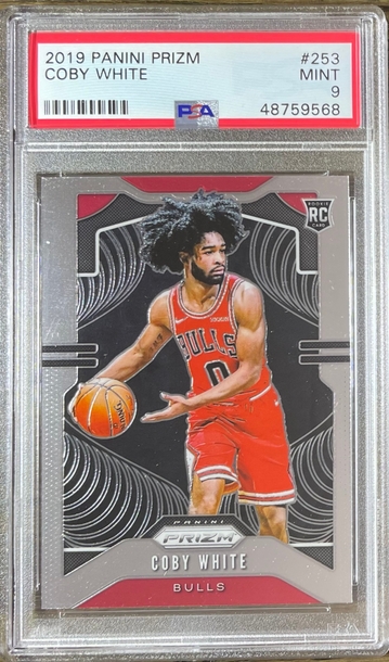 2019 Coby White Panini Prizm  PSA 9