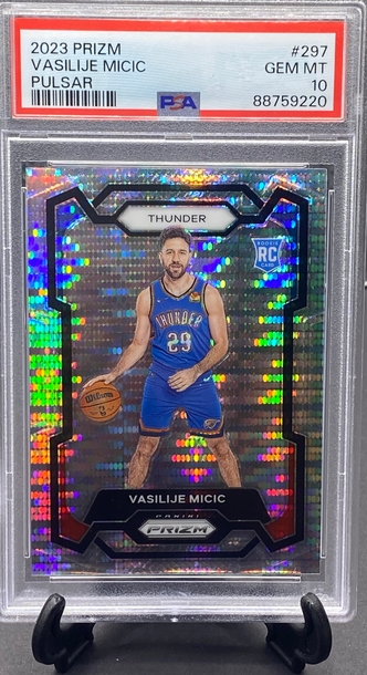 2023 Prizm Vasilije Micic Rookie Pulsar Prizm   PSA 10 