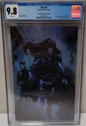 Thor #5 CGC 9.8 3rd Printing Virgin 1st Appearance of Black Winter
