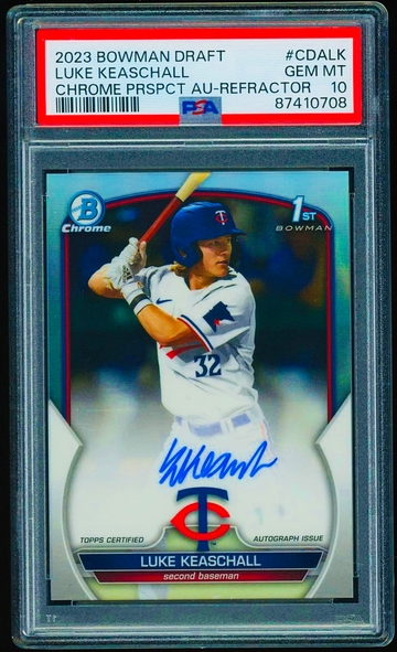 2023 Bowman Draft Chrome Luke Keaschall Refractor Auto /499 PSA 10