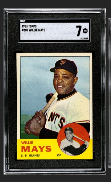 1963 Topps # 300 Willie Mays SGC 7