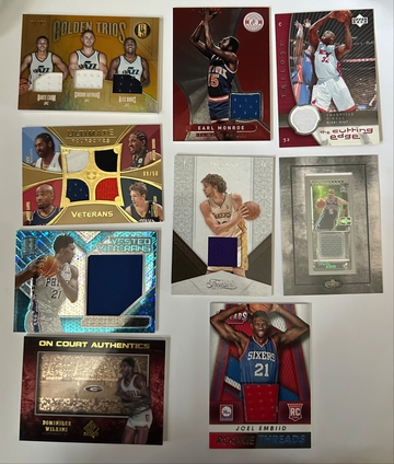NBA Patch Lot Earl Monroe Shaq Joel Embiid Paul Gasol