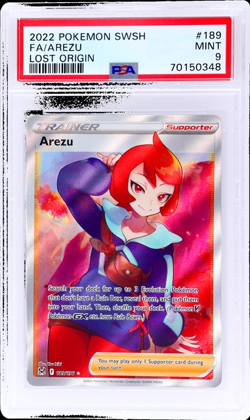 2022 Pokemon Sword and Shield Lost Origin #189 Arezu PSA 9