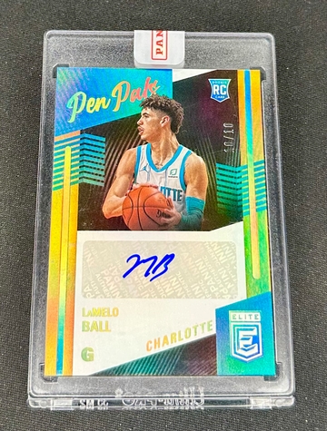 2020 Lamelo Ball Panini Donruss Elite Pen Pals Rookie Gold Auto 10/10 SEALED Autograph SP