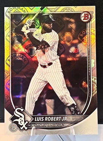 2025 Bowman #88  Luis Robert Jr.  Retro Bowman Logo Foil  SSP REFRACTOR  White Sox