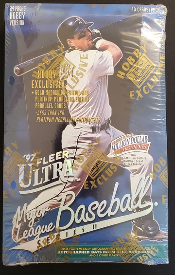 1997 Fleer Ultra Series Two 2 II Baseball Hobby Box 24 David Ortiz Arias RC Exclusive Box Dented Small Holes Shrinkwrap