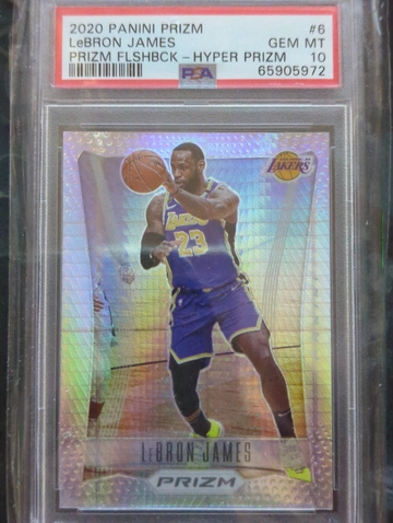 2020 Prizm Flashback LeBron James Hyper Prizm PSA 10 POP 26