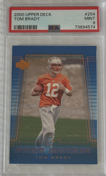 2000 UPPER DECK #254 TOM BRADY STAR ROOKIE RC PSA 9 MINT