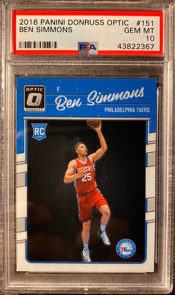 2016 Panini Donruss Optic Ben Simmons PSA 10