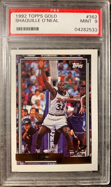 1992 Topps Gold Shaquille O’Neal PSA 9 Mint