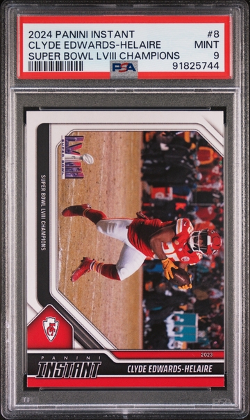 Clyde Edwards-Helaire 2023 Panini NFL Superbowl Champions #8 Card PSA 9 Mint