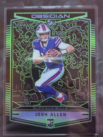 2018 Obsidian Josh Allen Green Etch Rookie 15/25