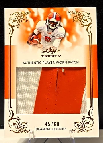 2013 Leaf Trinity  Deandre Hopkins  Collegiate  PLAYER WORN PATCH  /60  Clemson